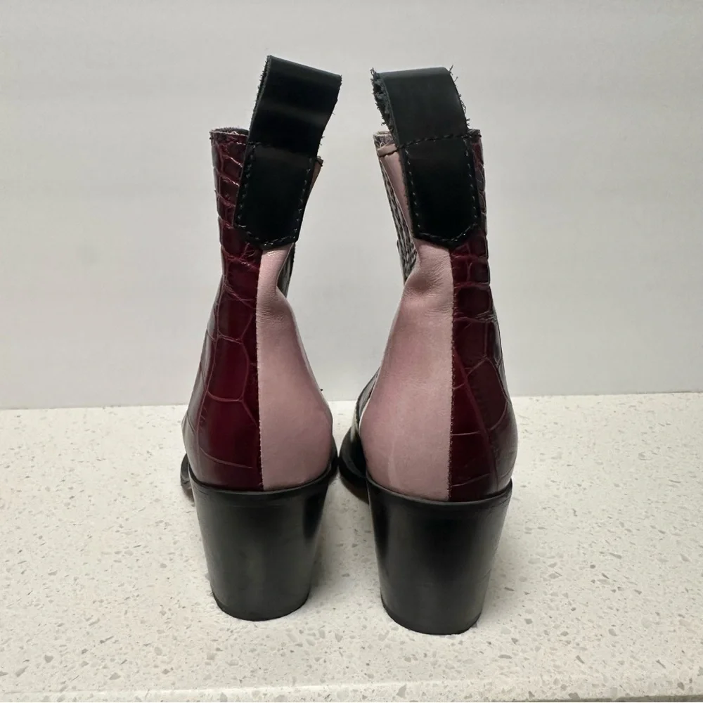 Ganni Multicolor Western Booties 39